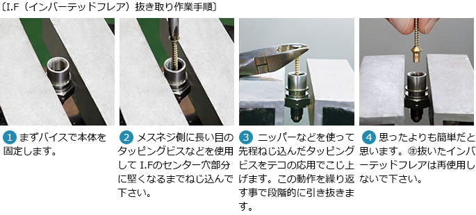 キノクニ ： ブレーキラインフィッティング メスタイプ